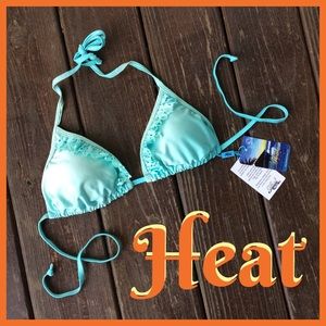 NWT—HEAT Ruffled String Bikini